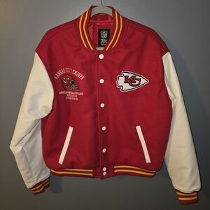 NFL Kansas City Chiefs Red & White VARSITY JACKET